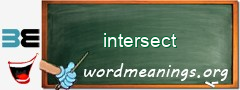 WordMeaning blackboard for intersect